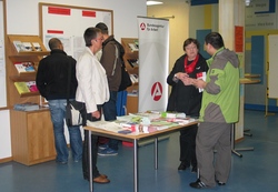 Ansicht auf den Stand der Agentur fuer Arbeit bei der Praxisboerse im Jahr 2010