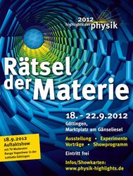 Ansicht auf den Flyer R&auml;tsel der Materie